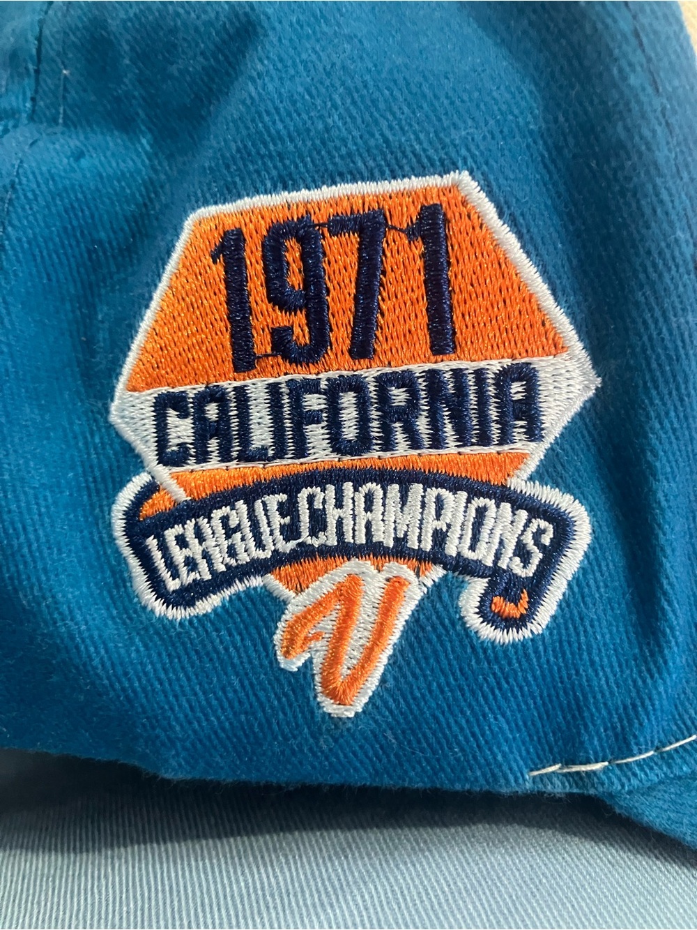 Men's Turquoise Mets farm team  '1971 California League Champions' Baseball Cap
